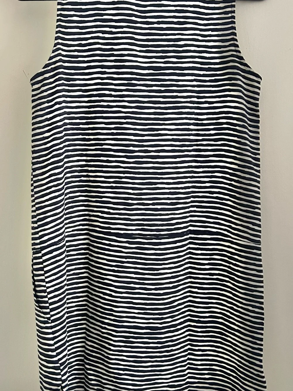 GAP Black & White Striped Sleeveless Mini Dress